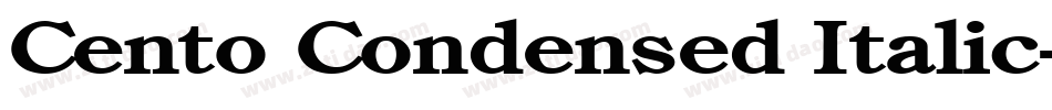 Cento Condensed Italic字体转换